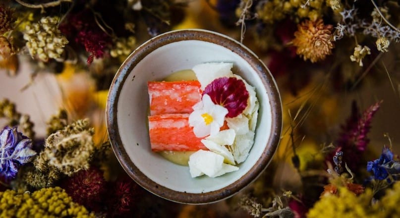 Snow Crab, Freeze Dried Buttermilk, Parsnip Pudding