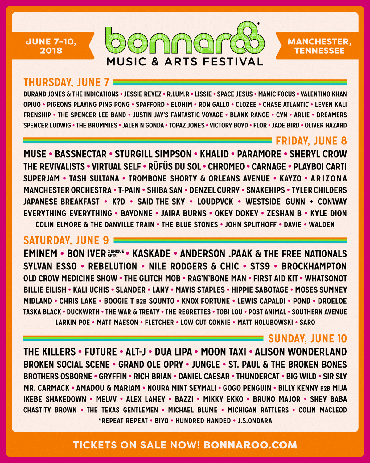 Bonnaroo Music & Arts Festival - Tickets!