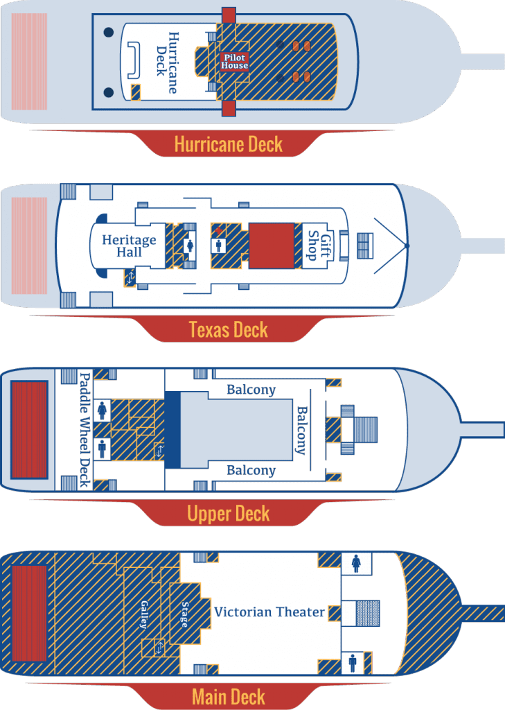 General Jackson Showboat Deck Maps